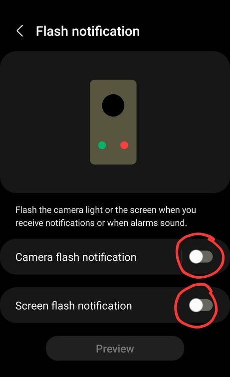 LED Flash Notification