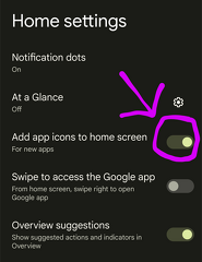 Les applications n'apparaissent pas sur l'écran d'accueil après le téléchargement