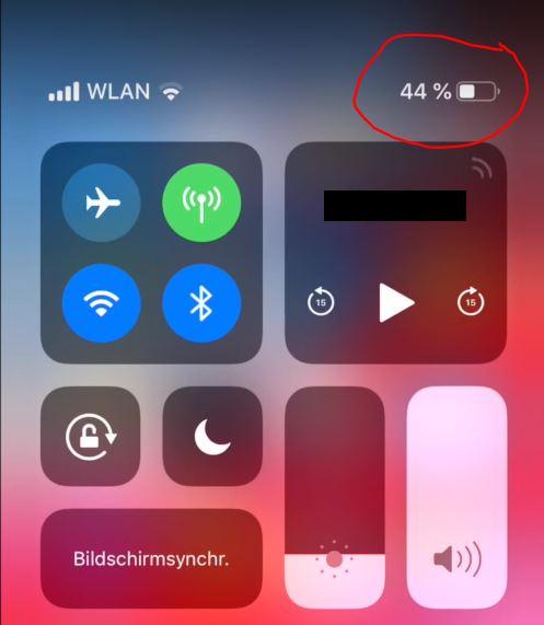 iPhone 13 battery percentage